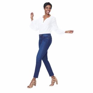 NYDJ Jeans Dark Wash Size 12 Sheri Slim Style
